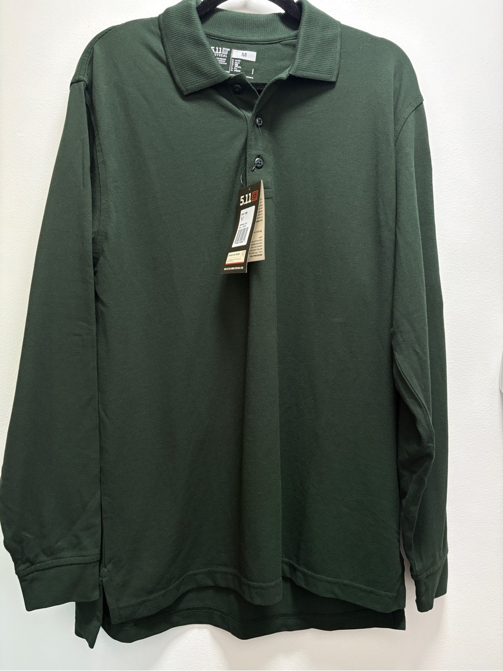 5.11 Tactical Men’s Long Sleeve Polo - Dark Olive Green